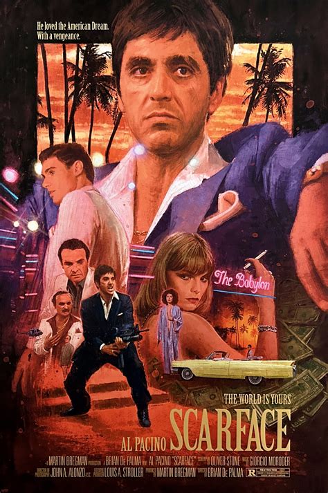 Original Scarface Movie Poster Al Pacino Tony Montana Crime