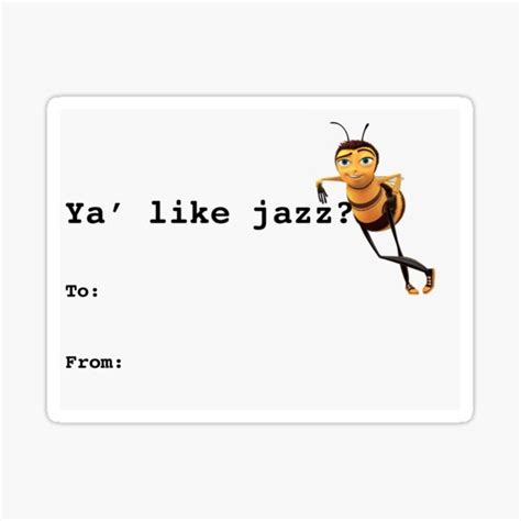 Bee Movie Ya Like Jazz Sticker For Sale By Hirojuh Redbubble