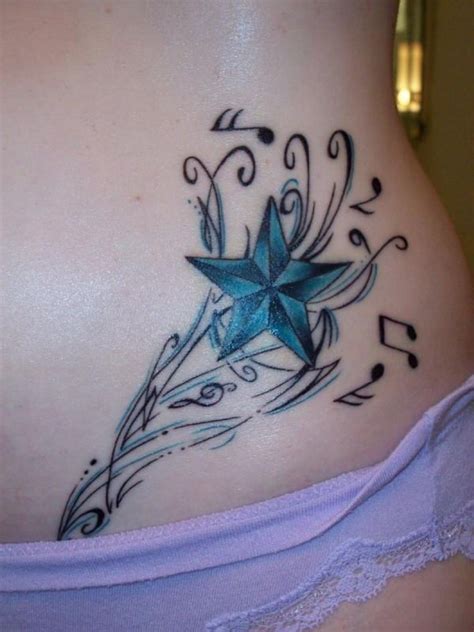 Awesome Star Tattoo With Music Notes Want Star Tattoos Star