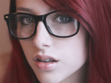 Sofia Wilhelmina Glasses Face Closeup Redhead Women Wallpapers Hd