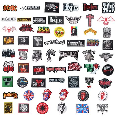 200pcslot1style Custom Made Design Embroidered Patch Heavy Metal Punk