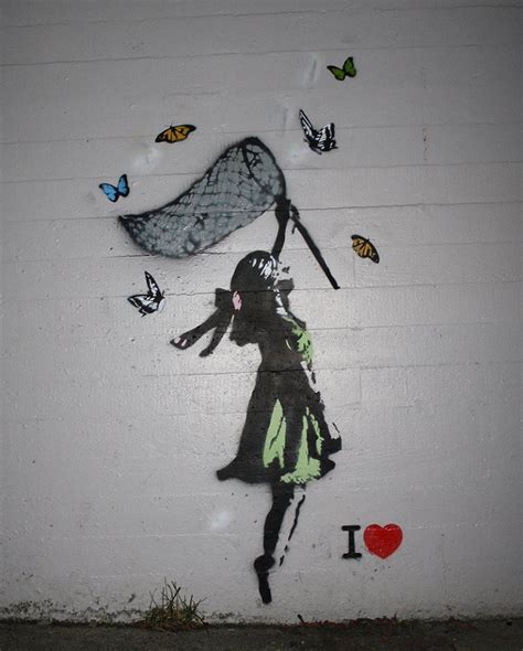 Catching Butterflies Banksy Art Murals Street Art Street Art Banksy