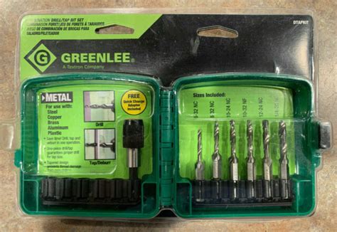 Greenlee Dtapkit Sae And Metric Drill Tap Combination Bits Ebay