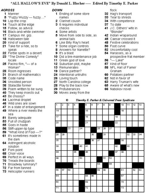 Free online & printable puzzles. Medium Difficulty Crossword Puzzles to Print and Solve ...