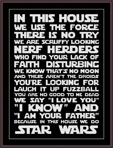 Star Wars Quotes Star Wars Humor Funny Cross Stitch Patterns Cross
