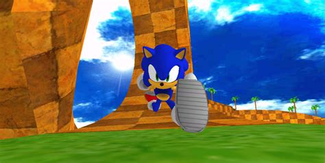 Sonic Running Through Green Hill Zone By Silverdahedgehog06 On Deviantart