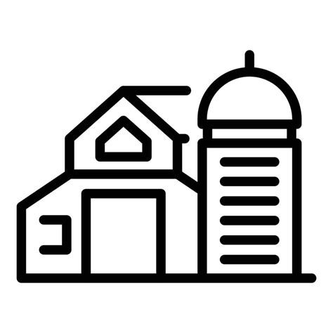 Farm Building Icon Outline Style 15599602 Vector Art At Vecteezy