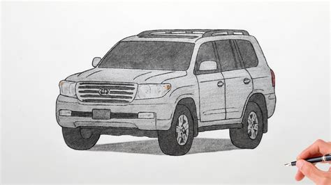 How To Draw A Toyota Land Cruiser 200 2007 Drawing Toyota Land