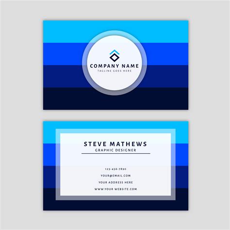 Modern Business Card Template With Abstract Design 670328 Vector Art At