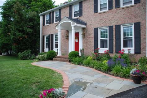 1 Year Update Colonial Front Beds W New Bluestone Walkway Pics