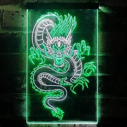 Neon Aesthetic Dragon Led Signs Dual Chinese