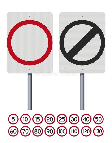 Speed Limit Road Signs Stock Vector Illustration Of America 11431779