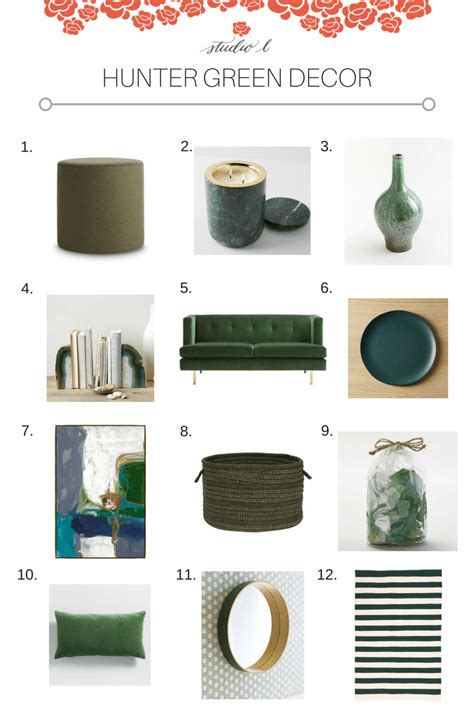 12 Ideas For Decorating With Hunter Green — Studio L Interior Design