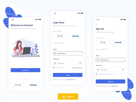 Login And Sign Up Screen For Mobile App Uplabs