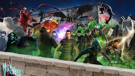 Spider Man Movie Villains Wallpaper By Thekingblader995 On Deviantart