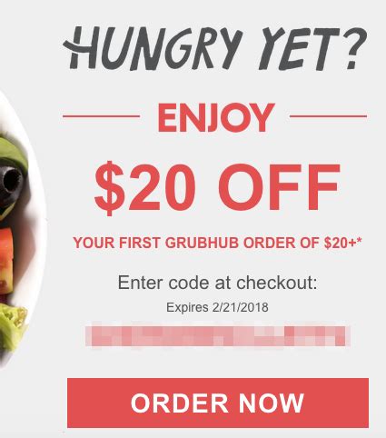 › delivery dudes promo code first order. $20 Off First GrubHub Food Delivery Order of $20+ (For New ...