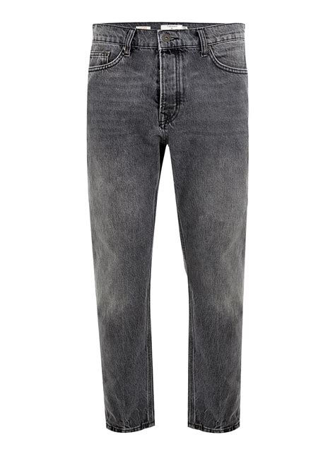 Lyst Topman Washed Black Tapered Jeans In Black For Men