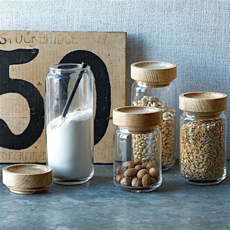 Large ironstone inspired airtight food canisters, set of 3. Stylish Food Storage Containers for the Modern Kitchen ...