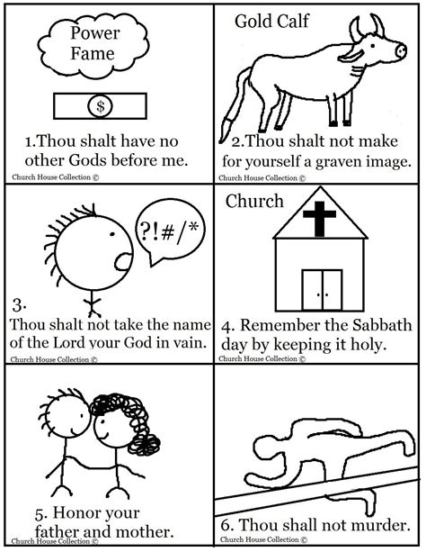 The two page 10 commandments craft printable for each child. Sunday school coloring pages, 10 commandments, Coloring pages