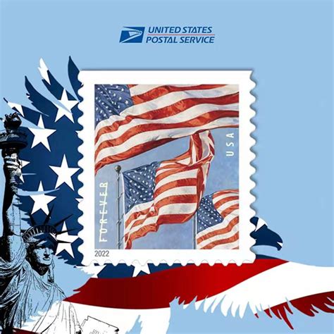 Us Flag 1 Roll Of 100 Forever Stamps First Class Postage Stamps 2022