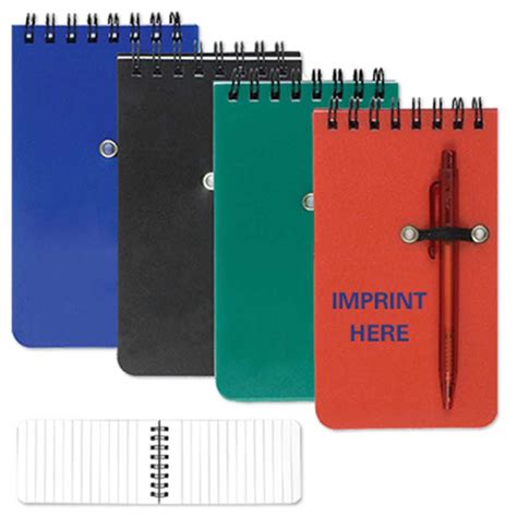 Pocket Sized Spiral Notepad With Pen