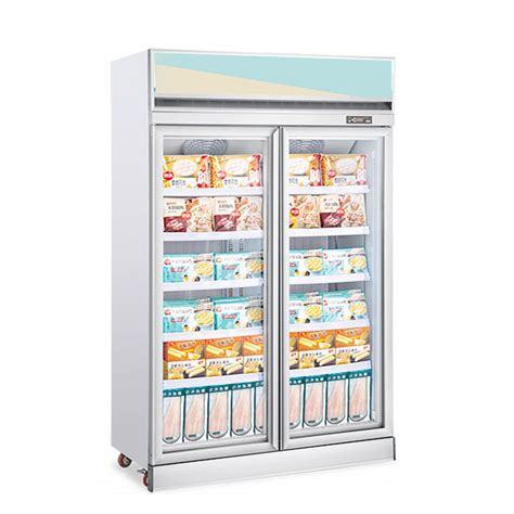 Upright L Glass Door Ice Cream Fridge Display Freezer With Ce