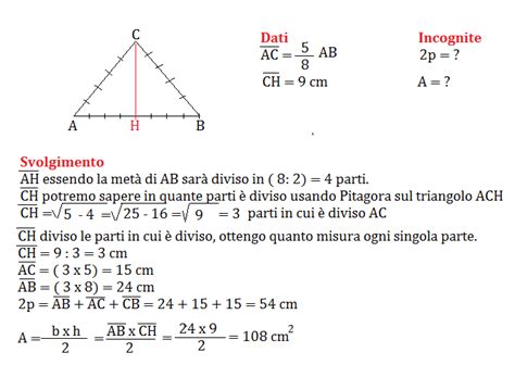 Formule Di Geometria Del Triangolo - Problemi sul triangolo isoscele con Pitagora – Impariamo Insieme