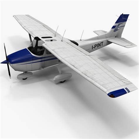 Civil Utility Aircraft Cessna 172 3d Model