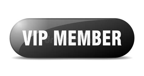 Vip Member Button Vip Member Sign Key Push Button Stock Vector