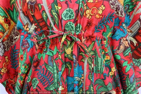 Indian Red Frida Kahlo Print Cotton Hippie Maxi Women Nightwear Caftan Dress Ebay