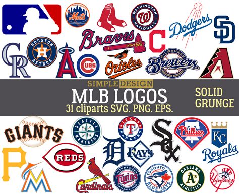Mlb Team Logos Mlb Svg Baseball Team Logos Grunge Distressed