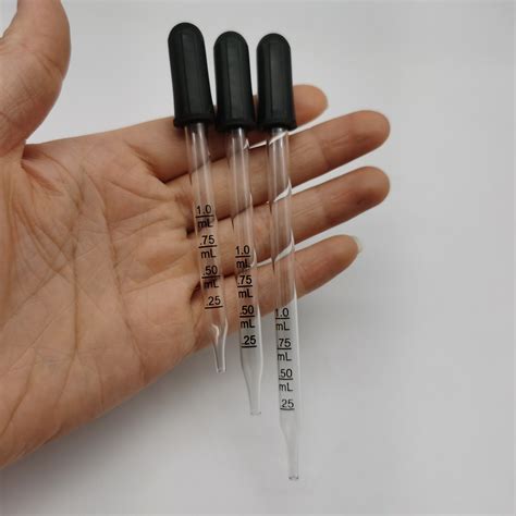 1ml Straight Tip Calibrated Essential Oils Eye Glass Dropper Pipette