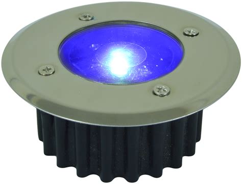 Solar Powered Led Deck Lights White Or Blue Stainless Steel Decking