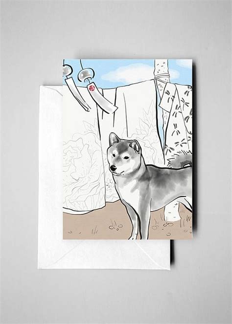 Shiba Inu Japan International Doggy Sumi E Painting Print Etsy Sumi