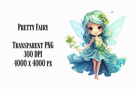 Pretty Fairy Clipart Png Graphic By Ezdigitals · Creative Fabrica