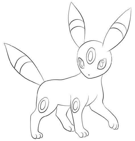 Umbreon Coloring Pages For Kids Downloadable K5 Worksheets