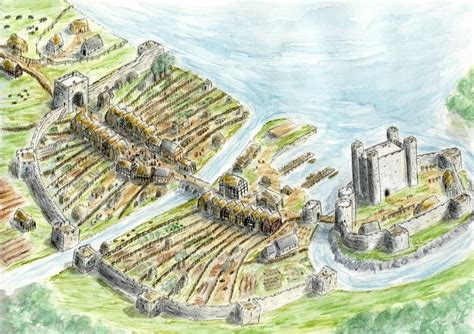 History soon after the founding of the city in 1201, a stone bishop's court was. Pin by Margo Mills Wayman Fallis on England/UK | Castle layout, Castle art, Historical illustration