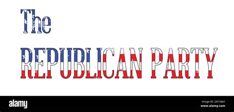 The Text The Republican Party In Silhouette Set Over The Stars And