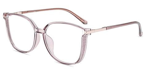 women s full frame mixed material eyeglasses