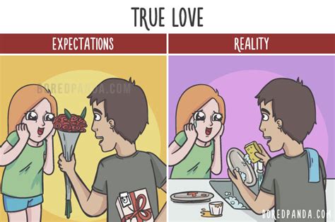 the difference between relationship expectations vs reality in 20 illustrations demilked