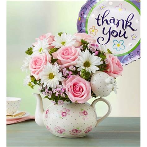 According to aboutflowers.com, over 90% of people can remember the last. 1-800-FLOWERS® TEAPOT FULL OF BLOOMS™ THANK YOU | CARLE ...