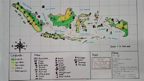 Ujian Praktik Ips Menggambar Peta Hasil Tambang Indonesia Alfi