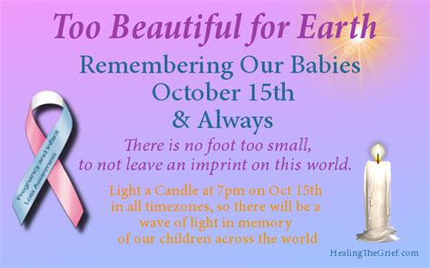 Pregnancy And Infant Loss Awareness Day October 15th
