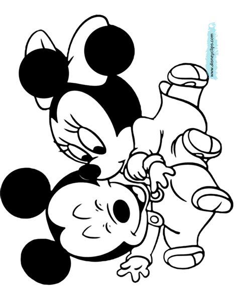 Baby Mickey And Minnie Mouse Coloring Pages Mickey Coloring Pages