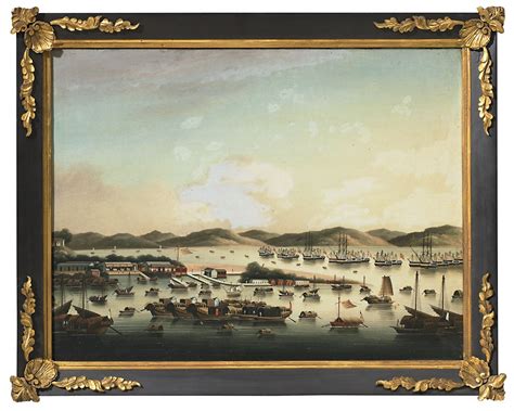 Chinese School 19thcentury The Whampoa Anchorage And Island And