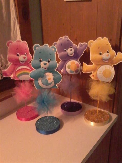 Set Of 4 Care Bear Themed Birthday Party By Partystylingsofmandy