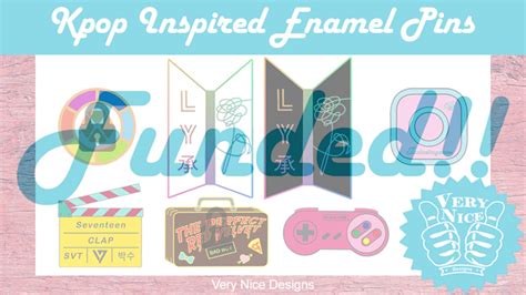 Kpop Inspired Enamel Pins Bts Twice Seventeen And More By Very Nice Designs — Kickstarter