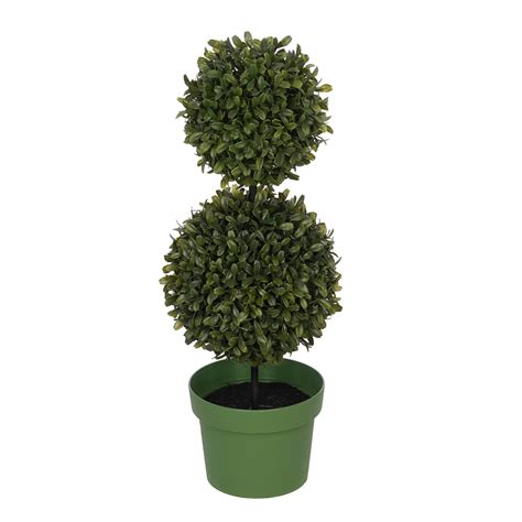 Artificial 19 Inch Double Ball Boxwood Topiary In 2021 Boxwood