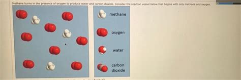 Solved Methane Burns In The Presence Of Oxygen To Produce