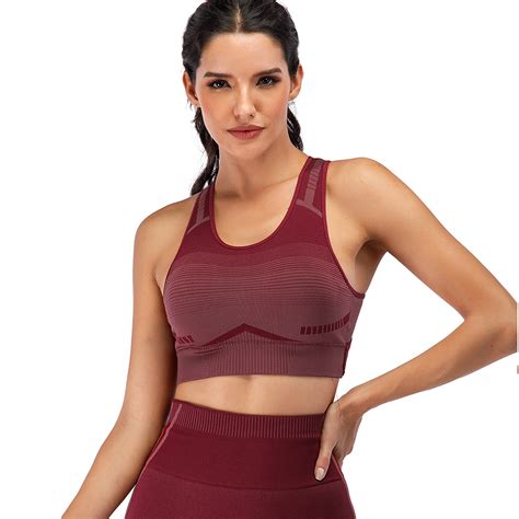 us women sports bra padded seamless high impact support yoga gym workout fitness ebay